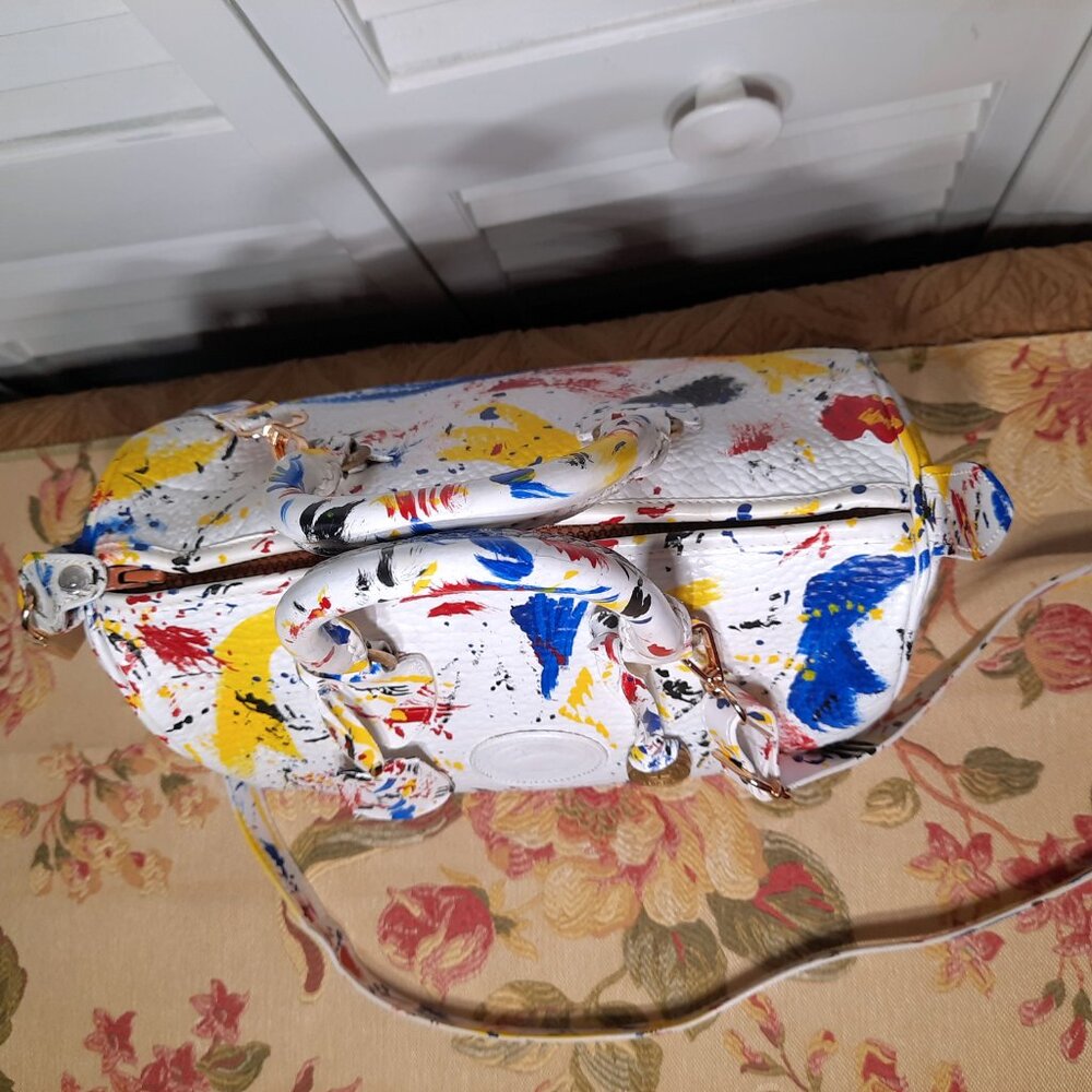 Dooney & Bourke Dipinta Inspired Hand Painted Vintage Speedy Style Bag - Picture 12 of 15
